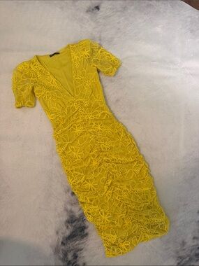 Yellow Lace Dress Zara for Sale up to 90% Off: Poshmark